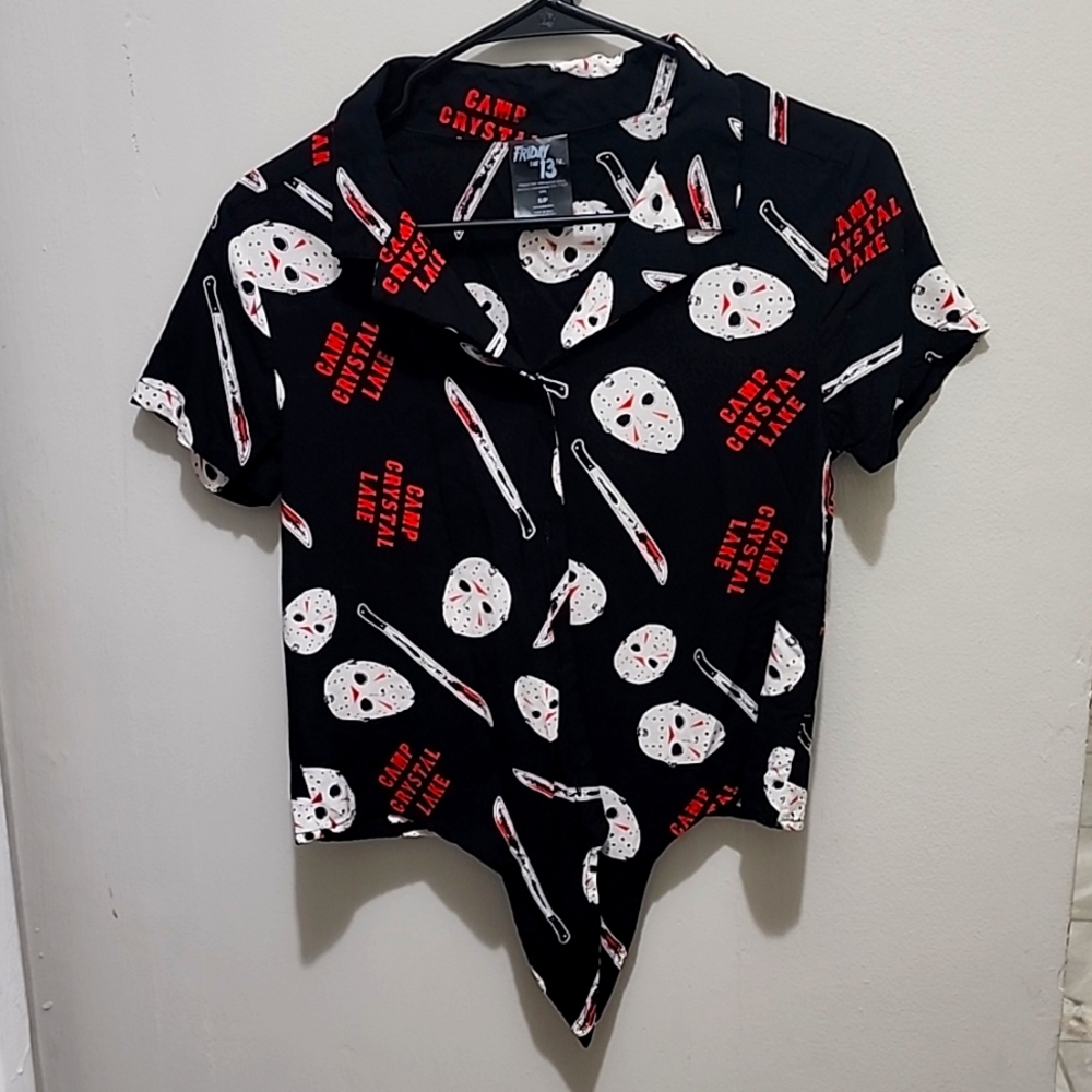 Friday the 13th button up shirt